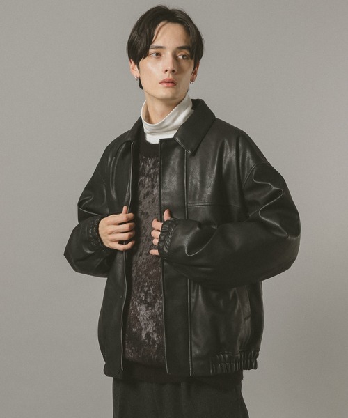 セール】シンセティックレザージャケット（ブルゾン）｜RAGEBLUE