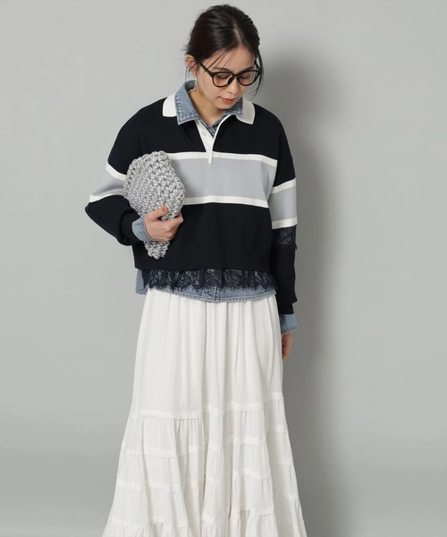 レース切替ラガーニット（ニット/セーター）｜Arpege story