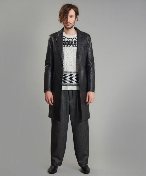 レザーチェスターコート（チェスターコート）｜5351 POUR LES HOMMES