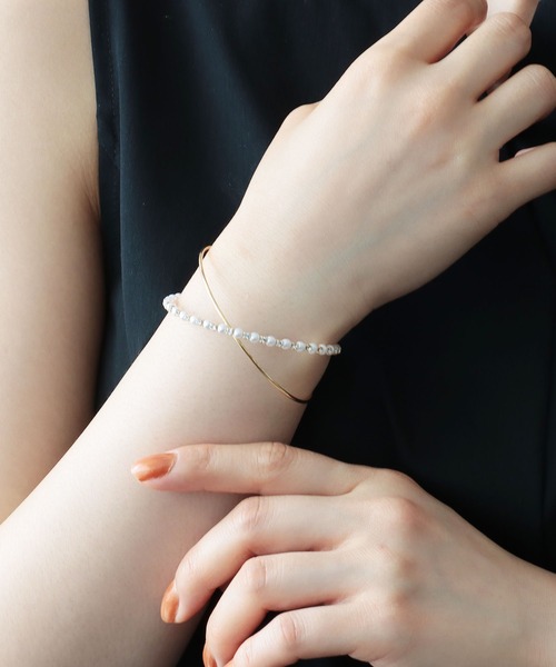 レンヅメクロスバングル【結婚式/フォーマル/デイリー】（バングル