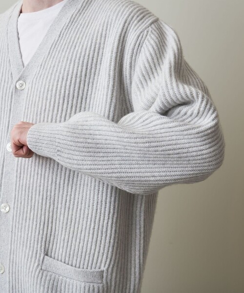 Steven Alan＞ ハミルトンラムズウールVネック カーディガン -LOOSE