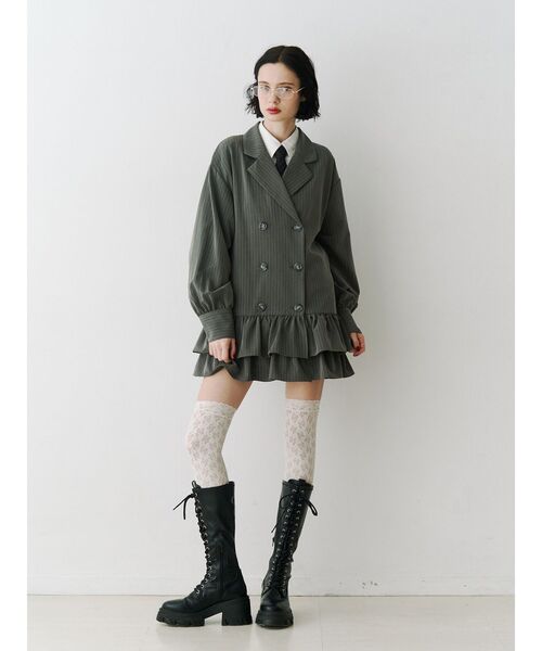 ヘムフリルトレンチミニワンピース（ワンピース）｜jouetie