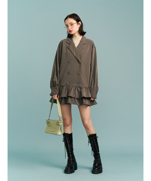 ヘムフリルトレンチミニワンピース（ワンピース）｜jouetie