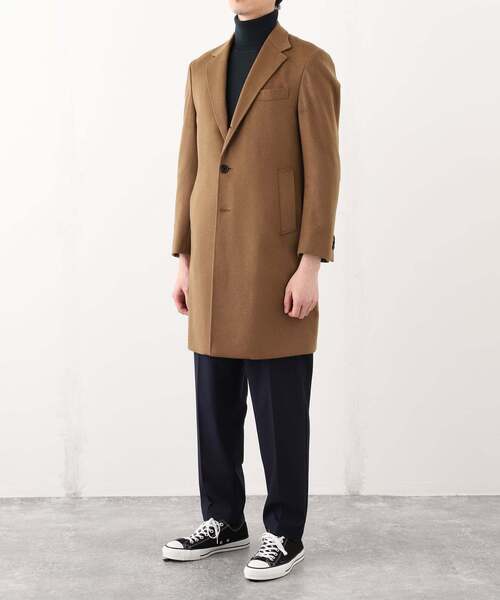 セール】SUPER 140's ウール / カシミヤ チェスターコート（チェスター