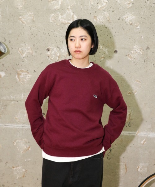 upperfieldone クルーネックスウェット 赤 XXL upperfieldone クルー