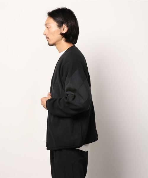 ARGYLE FLEECE CARDIGAN / アーガイル フリースカーディガン