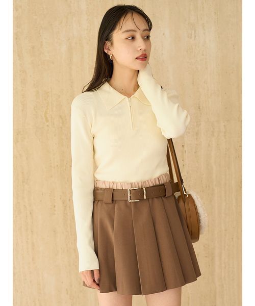 セール】レイヤードデザインプリーツスカショ（その他パンツ）｜SNIDEL