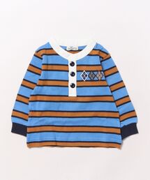 ラガーシャツ 長袖」に該当するブルー・ネイビー/青色系のファッション