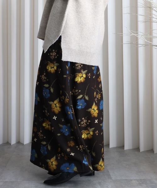 セール】【 YENNA 2026 SS 新作 】フラワーフレアロングスカート