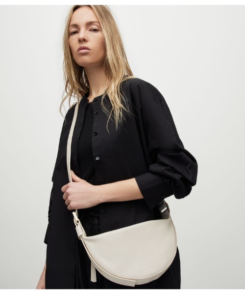 ALLSAINTS（オールセインツ）の「HALF MOON LEATHER CROSSBODY BAG