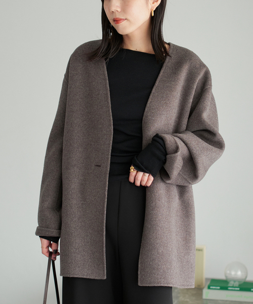 HAMILTON Cardigan コート（ノーカラーコート）｜Plage（プラージュ