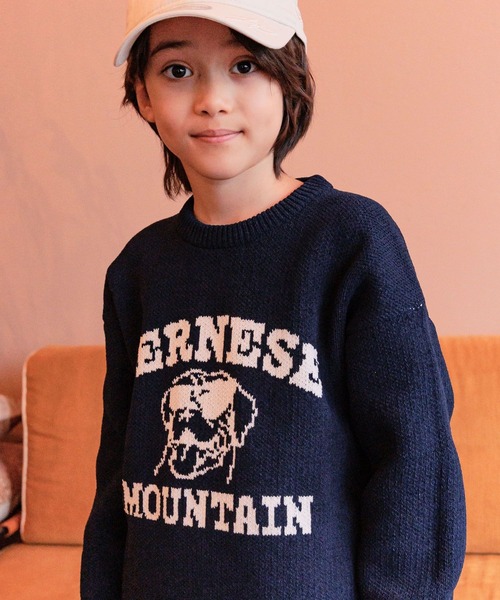 セール】[遊んで汚れても安心♪]洗える!HAPPYカラーニットプルオーバー