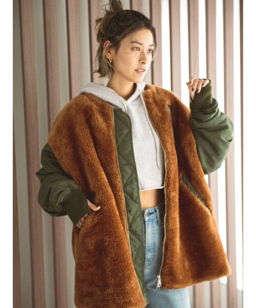 Ungrid（アングリッド）の「ボアコンビミリタリーブルゾン (ファー