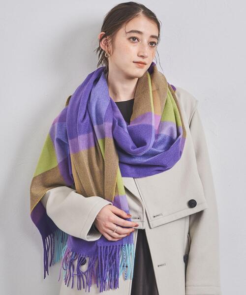 elegancese チェック柄ストール カシミヤ100 ヤマダヤ福袋より