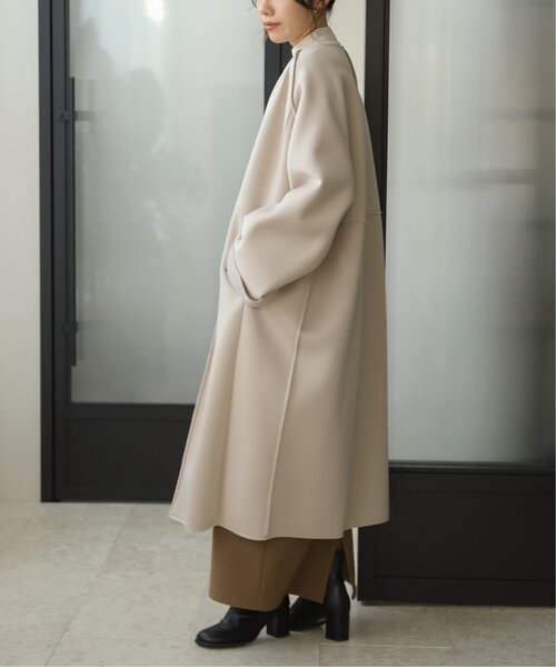 RAY CASSIN（レイカズン）の「ボンディングノーカラーロングコート