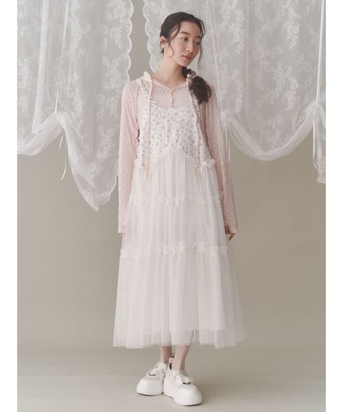 petit flowerチュールキャミワンピース / プチフラワーチュールキャミ