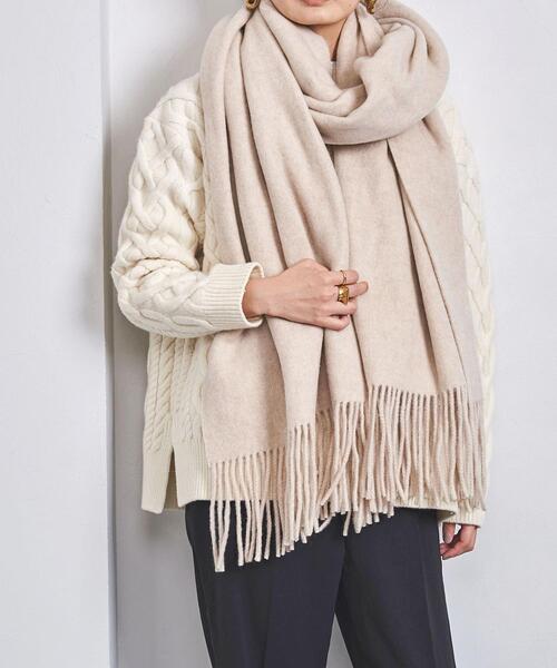 ASAUCE MELER アソースメレ スポンディッシュウールストール ホワイト