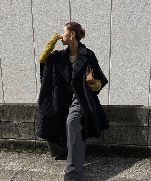Ameri（アメリ）の「REVERSIBLE BOA PONCHO COAT（ポンチョ）」 - WEAR