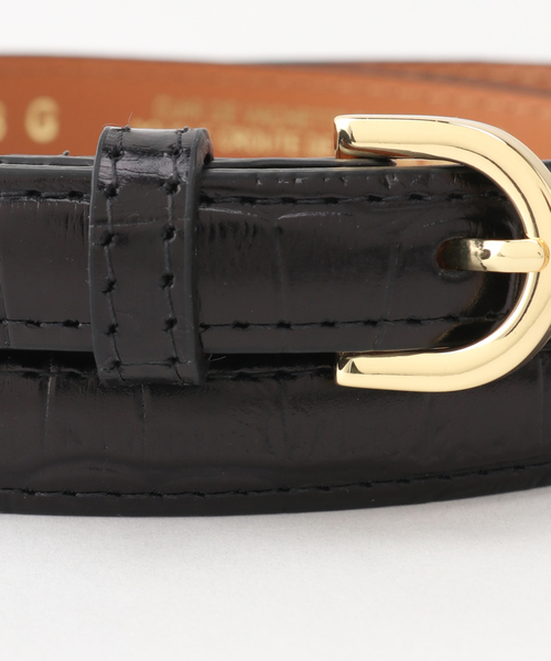 追加2》【MAISON BOINET/メゾンボワネ】15mm belt in calf printed