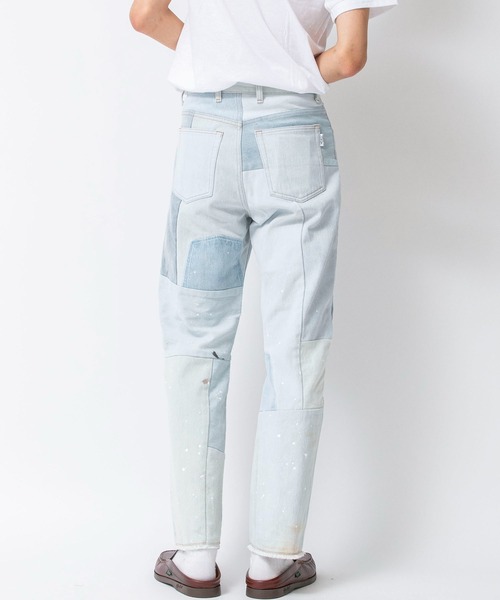 rebear by Johnbull】パッチワークストレートジーンズ | ジョンブル