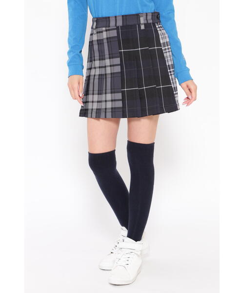 パーリーゲイツ セットアップ パーカー スカート チェック 花柄 裏毛