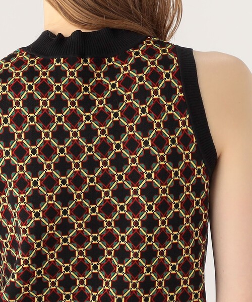 クロスタイルジャカード アメリカンスリーブプルオーバー（ニット