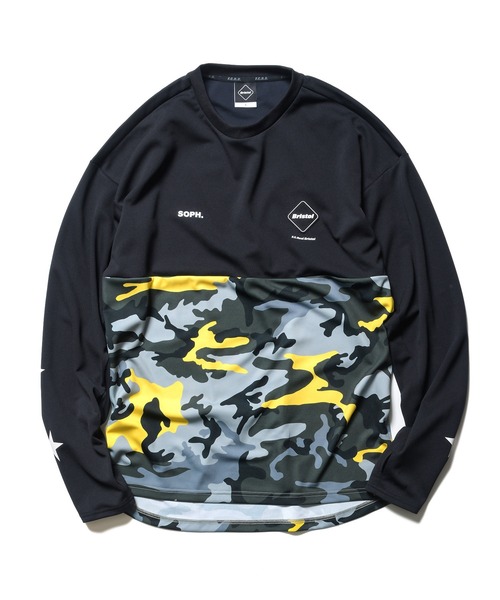 F.C.R.B. 長袖TシャツL ポリエステル カモフラFCRB-192034 F.C.R.B L⁄S