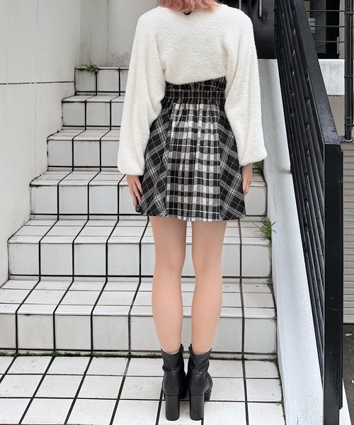 セール】シャギーボレロミニチェックワンピース（ワンピース）｜NOMAE