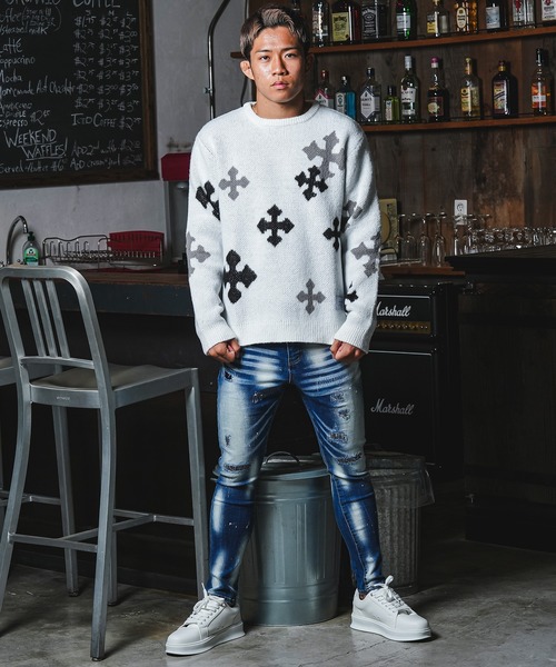 RTEGクロスニット（ニット/セーター）｜adamsJUGGLER（アダムス