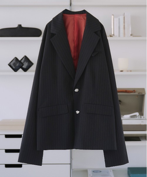 セール】SINGLE-BREASTED DESIGN TAILORED JACKET/シングルブレスト