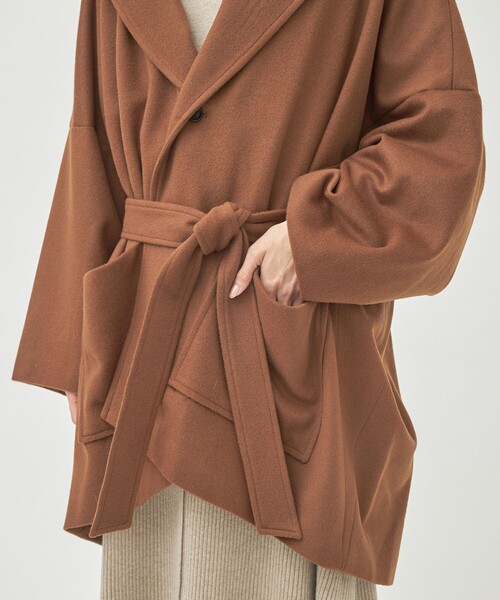 Dessin de mode/デッサンデモード】ショールカラーコクーンコート