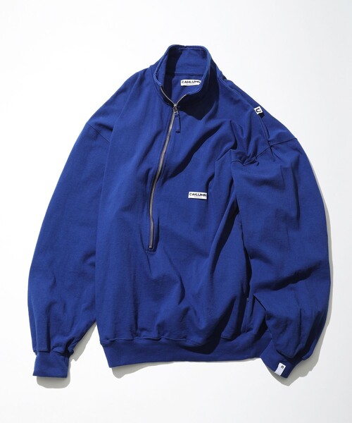 CAHLUMN/カウラム Heavy Weight Jersey 3/4-Zip Cadet Collar Shirt
