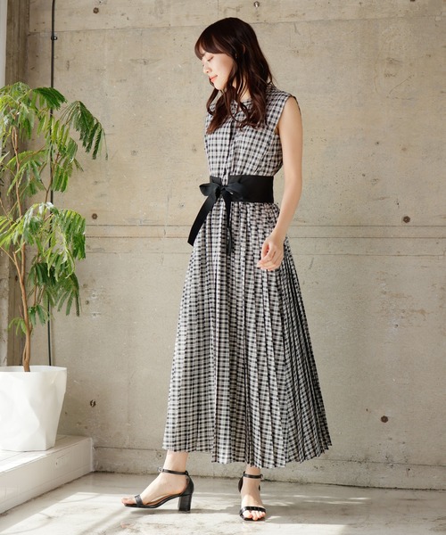 BUBBLES ミックスチェックジャケットワンピース BUBBLES ミックス