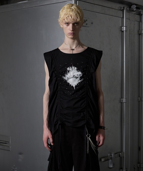 GRANCY（グランシー）の「【GRANCY】Shirring Design Rhinestone