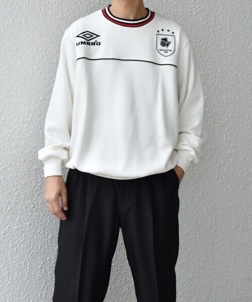 セール】【SHIPS any別注】UMBRO: 90s ロゴ サッカー スウェット