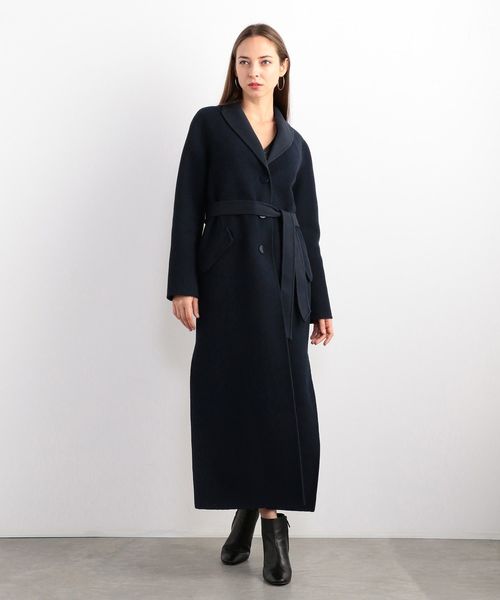 ARMANI COLLEZIONI ウール カシミア マキシ丈 チェスターコート ARMANI