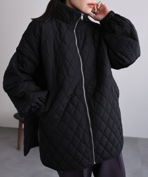 セール】【袖部分取り外し可能】キルティング2WAYブルゾン/パディング