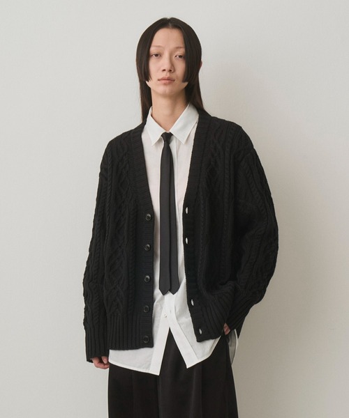 Juha】 DUAL-TONE CABLE CARDIGAN DUAL-TONE CABLE CARDIGAN 【Juha