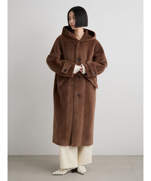 セール】フェイクファーロングフードコート（その他アウター