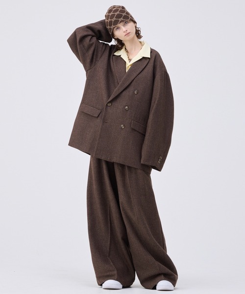 Oversized double-breasted jacket/オーバーサイズダブルブレスト