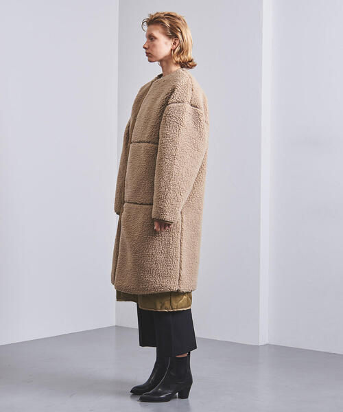 HYKE（ハイク）の「＜HYKE（ハイク）＞ ボア ロングコート BEIGE