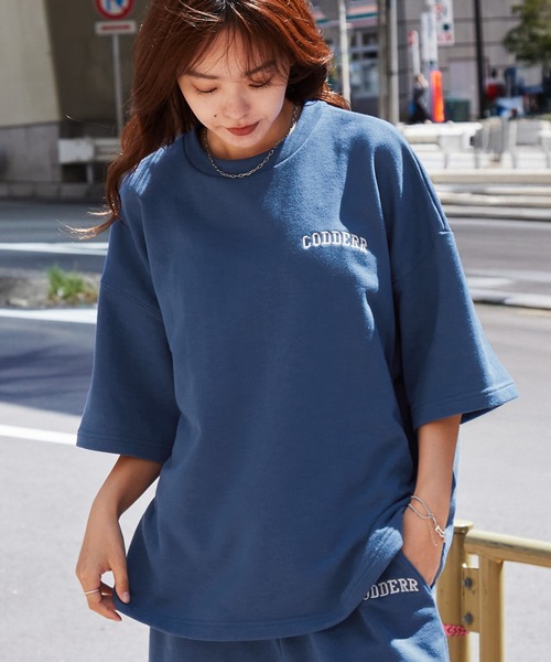 CODDERR】アーチロゴ刺繍 裏毛スウェットセットアップ/ビッグ