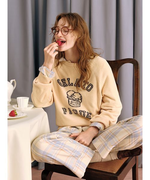 gelato pique（ジェラートピケ）の「トレンドチェック柄ロングパンツ