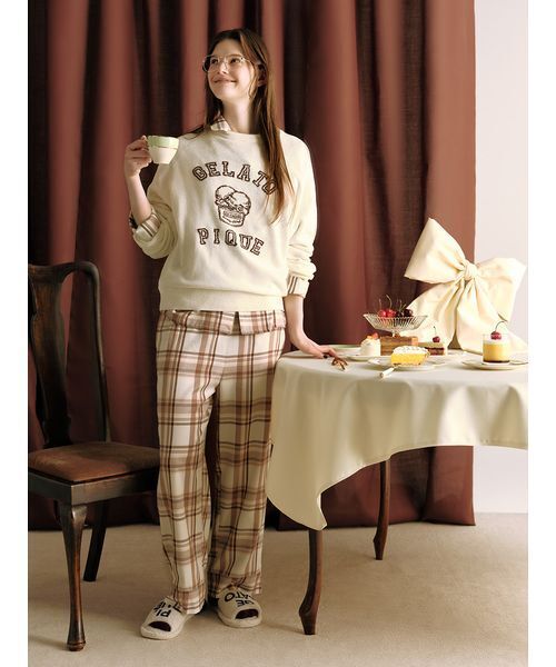 gelato pique（ジェラートピケ）の「トレンドチェック柄ロングパンツ