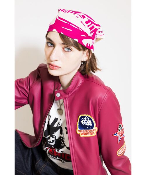 CAFE RACERワッペン ラムレザーシングルライダースジャケット