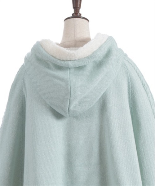 パール裏ボアニットポンチョ（カーディガン/ボレロ）｜axes femme