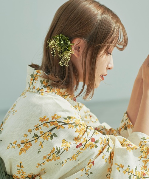 ドライフラワー 髪飾り4本セット 浴衣や普段使いにも♪【K】（和装小物