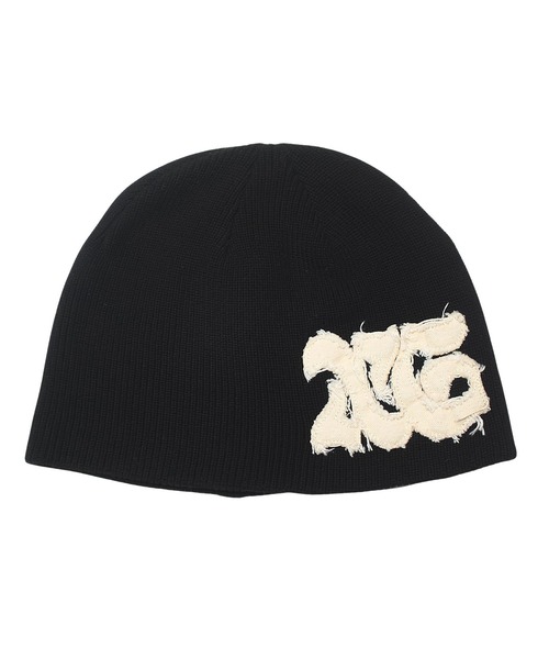 DISTRESSED LOGO PATCH BEANIE（ニットキャップ/ビーニー）｜X-girl