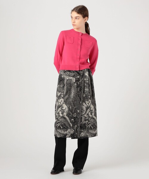 caban（キャバン）の「フランネルジャカード ラップスカート（スカート