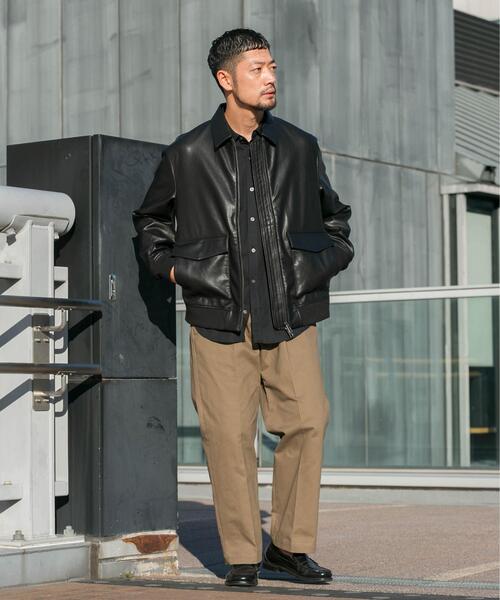 セール】『XLサイズあり』ビーガンファブリックジップブルゾン